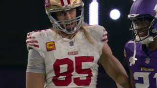 George Kittle gets hit and says right in my dick