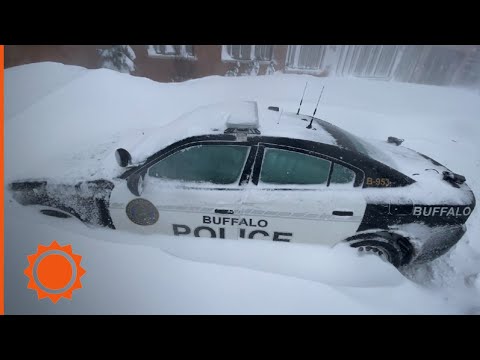 Buffalo blizzard: Emergency vehicles stranded in the snow | AccuWeather