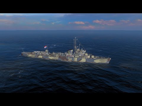 Tromp Tier 10 dutch premium destroyer gameplay - World of Warships Blitz