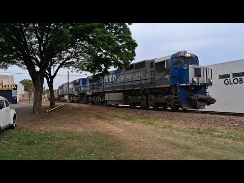 Trem em Marialva-PR composição vazia locomotivas dupla ES43BBI. 06/09/2025