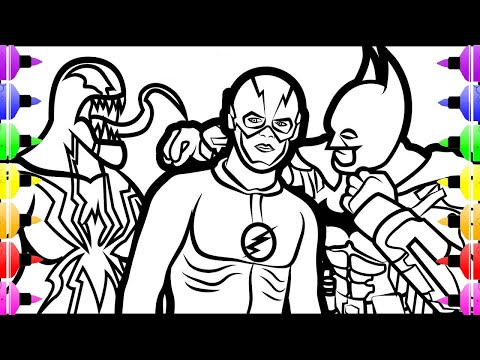 AVENGERS Coloring Pagest , Batman Flash Venom Coloring Pages, Coloring Painting Avengers