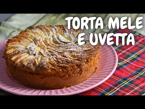Torta alle mele e uvetta