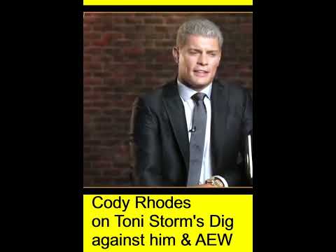 Cody Rhodes is not happy with Toni Storm, Tony Khan & AEW #aewshorts #wweshorts #aew #wwe #wrestling