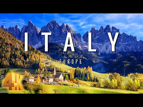 FLYING OVER ITALY (4K UHD) - Relaxing Music & Amazing Beautiful Nature Scenery For Stress Relief