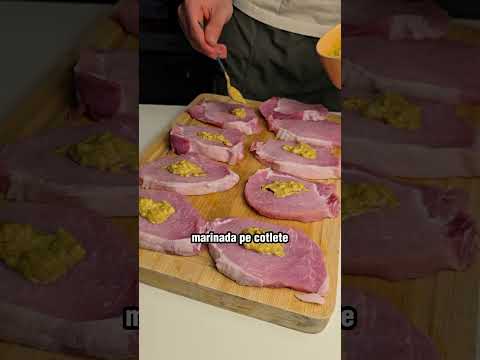Cotlete marinate cu MUSTAR pentru GRATAR (Alex Hada) #shorts