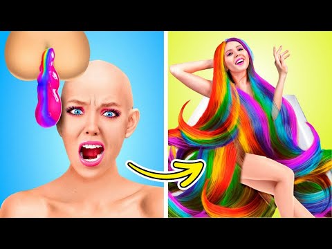 BEST Crazy Girly Problems with LONG Hair & Nails! Funny Beauty Struggles