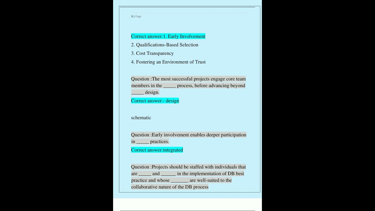 DBIA EXAM #2 STUDY GUIDE QUESTIONS AND ANSWERS UPDATE