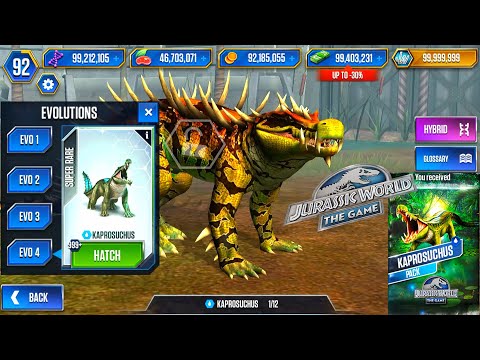 KAPROSUCHUS PACK UNLOCK KAPROSUCHUS 999+ | JURASSIC WORLD THE GAME