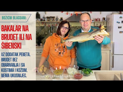 Brudet od BAKALARA. Stari (120 godina) recept. Šibenski način pripreme. Sa penetama.