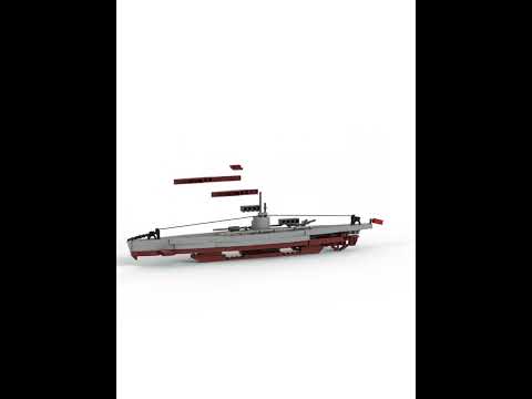 LEGO | Military MOC |  WW2 German Type IX-B submarine - 1/180 Scale
