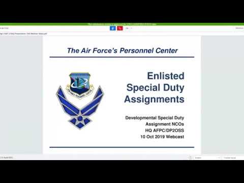 Enlisted Special Duty Assignments