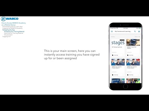 WABCO Academy Go.Learn mobile app