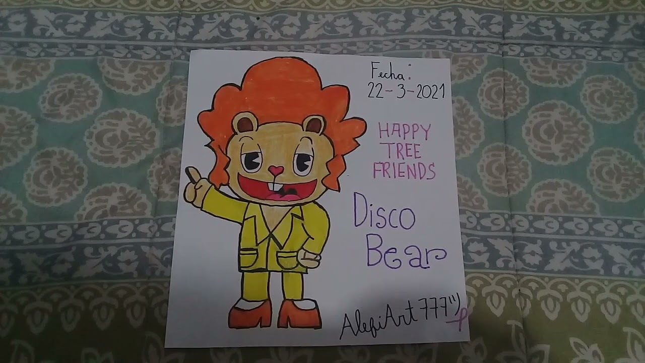 Fanart especial: 🎵 Disco Bear 🎵 | Happy Tree Friends | Alefi Art 777 🎨🧒🏻