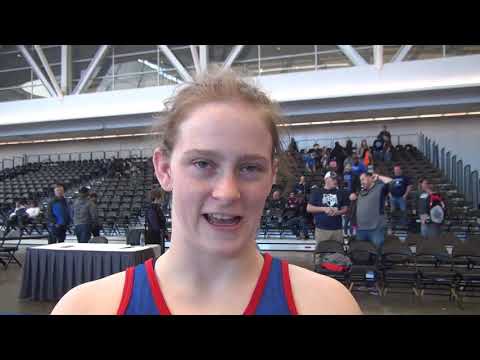 Stefana Jelacic (AZ) after win at SEM vs. USA girls dual at NCAA FanFest