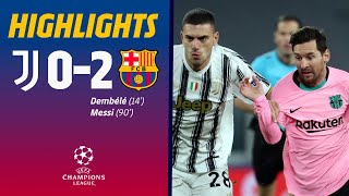 ملخص مباراة : يوفنتوس 0 × 2 برشلونة ( الجولة 2 لدوري أبطال اوروبا )