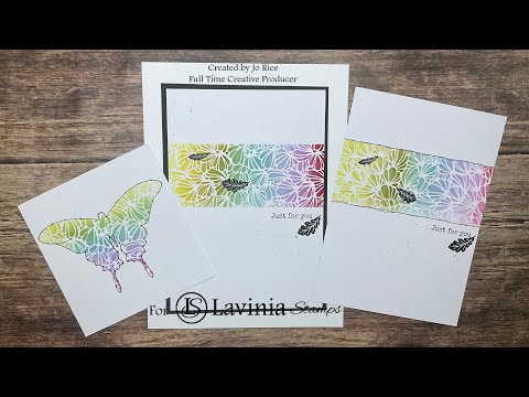 Ambience panel design by Jo Rice #laviniastamps #cardmakingvideo #stencilart