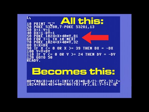 One-Line Bouncing Ball: Commodore 64 BASIC