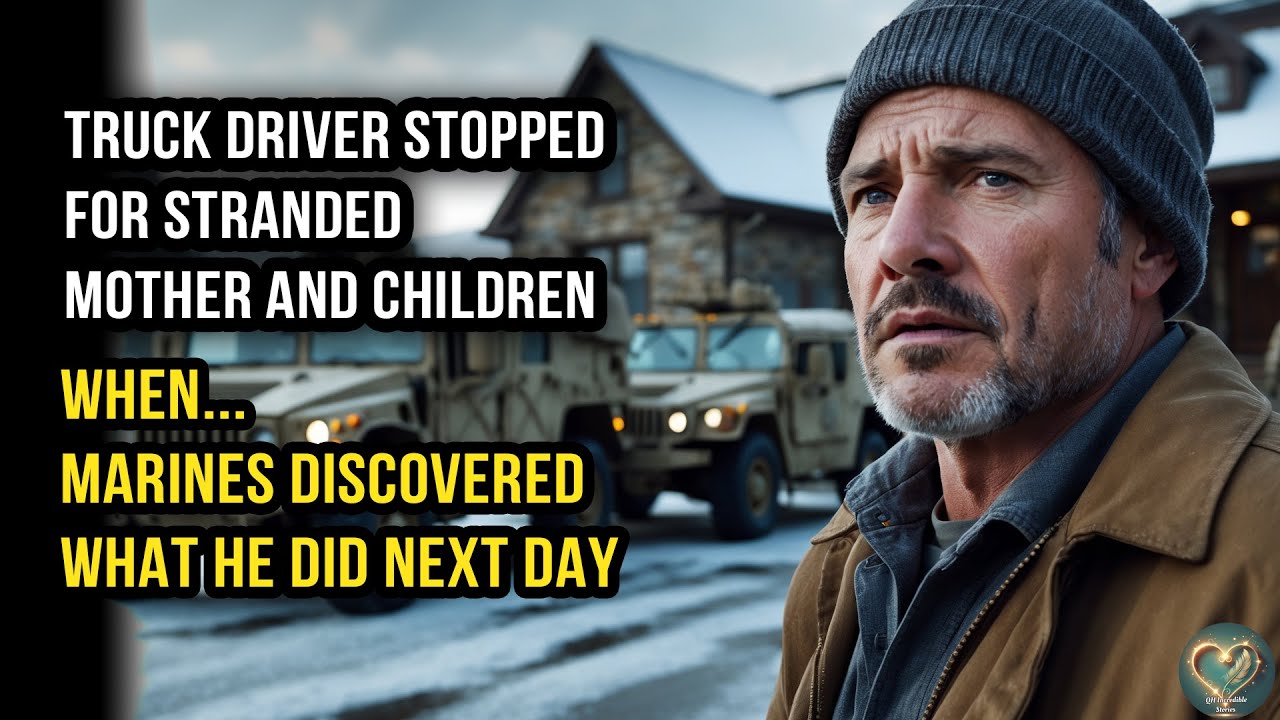 Truck Driver Stopped For Stranded Mother And Children — When Marines Discovered What He Did Next Day