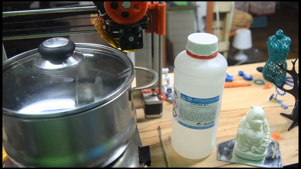 tratamiento con vapor de acetona en plastico ABS