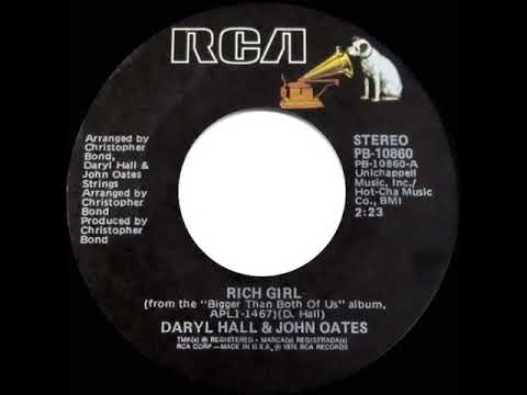 1977 HITS ARCHIVE: Rich Girl - Daryl Hall & John Oates (a #1 record--stereo 45)