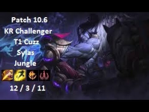 T1 Cuzz - Sylas Jungle vs Lee Sin - KR Challenger 794 LP - Patch 10.6