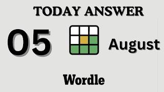 Today's Wordle Answer Aug 5 #1873 | NYT Wordle Hints, Clues & Answer (Wednesday, 2026)