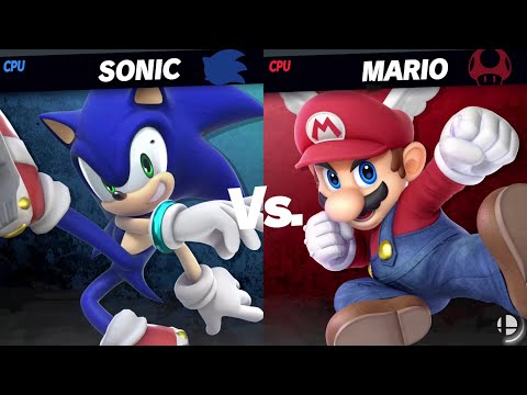 Light Speed Shoes Sonic vs Wingcap Mario - SSBU Quickie -By BENN/Teazu