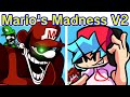 Friday Night Funkin VS Mario S Madness V2 FULL WEEK Cutscenes FNF Mod Mario 85 MX Mario EXE