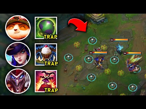 WE RAN A TRIPLE TRAP COMP WITH IOKI (LITTER THE MAP) - League of Legends