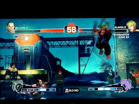 SSF4: STRIPFIGHTERIV (Dan) vs KichijyoKEN (Ken) - Japanese XBL ranked