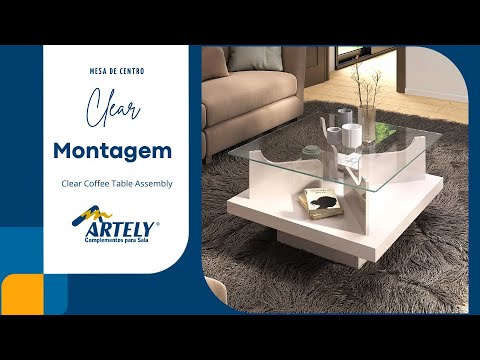 Video thumbnail of Mesa de Centro Quadrada 70cm Clear Artely