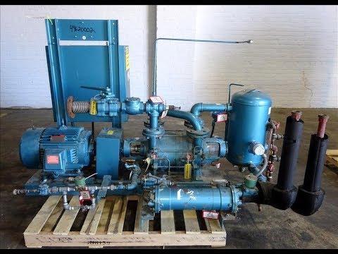 Used- Kinney 2 Stage Liquid Ring Vacuum Pump, Model KLRC-200S - stock # 49620002