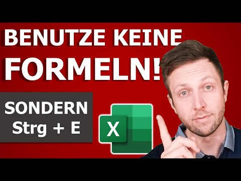 Verwende dafür KEINE FORMELN in Excel