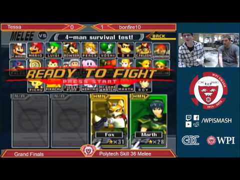 WPI PTS 36 - Tessa (Fox, Falco) vs bonfire10 (Falco, Marth, Sheik) - Melee - Grand Finals