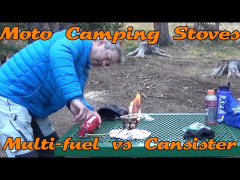 Motorcycle Camping Stoves - Multi-Fuel vs Canister = Which is the best to carry.