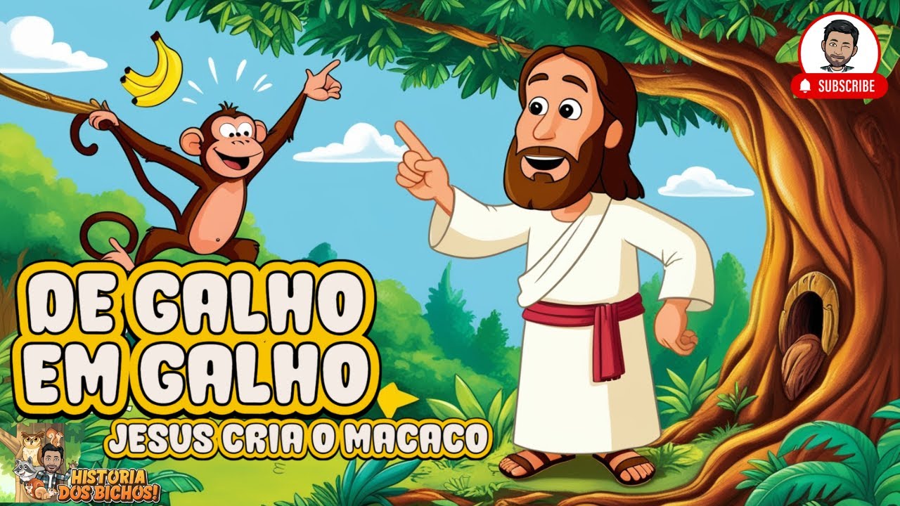 🐒🍌 Jesus e o Macaco 🌳 | HISTÓRIA DOS BICHOS |