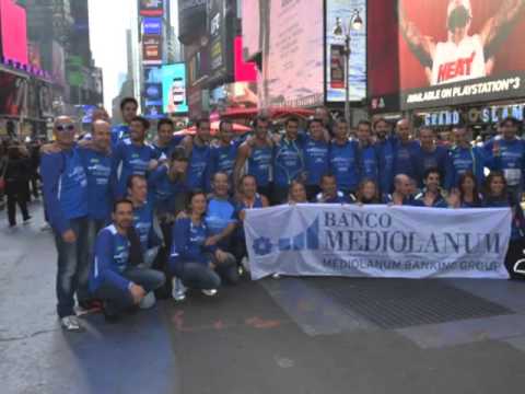 Runner's compañeros de Banco Mediolanum en La Maratón de New York 2013