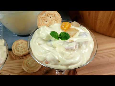 How To Make Easy Quick Fruit Pudding Using Canned Fruit Cocktail And Jello Instant Pudding