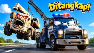 Download lagu Truk Monster Ditangkap Polisi!🚨🚓| Roda Roda Truk Berputar - Lagu Anak Terbaru 🚑 | Lagu Edukatif Anak mp3