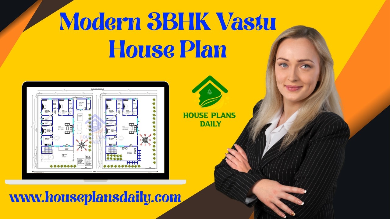 Modern 3BHK Vastu House Plan