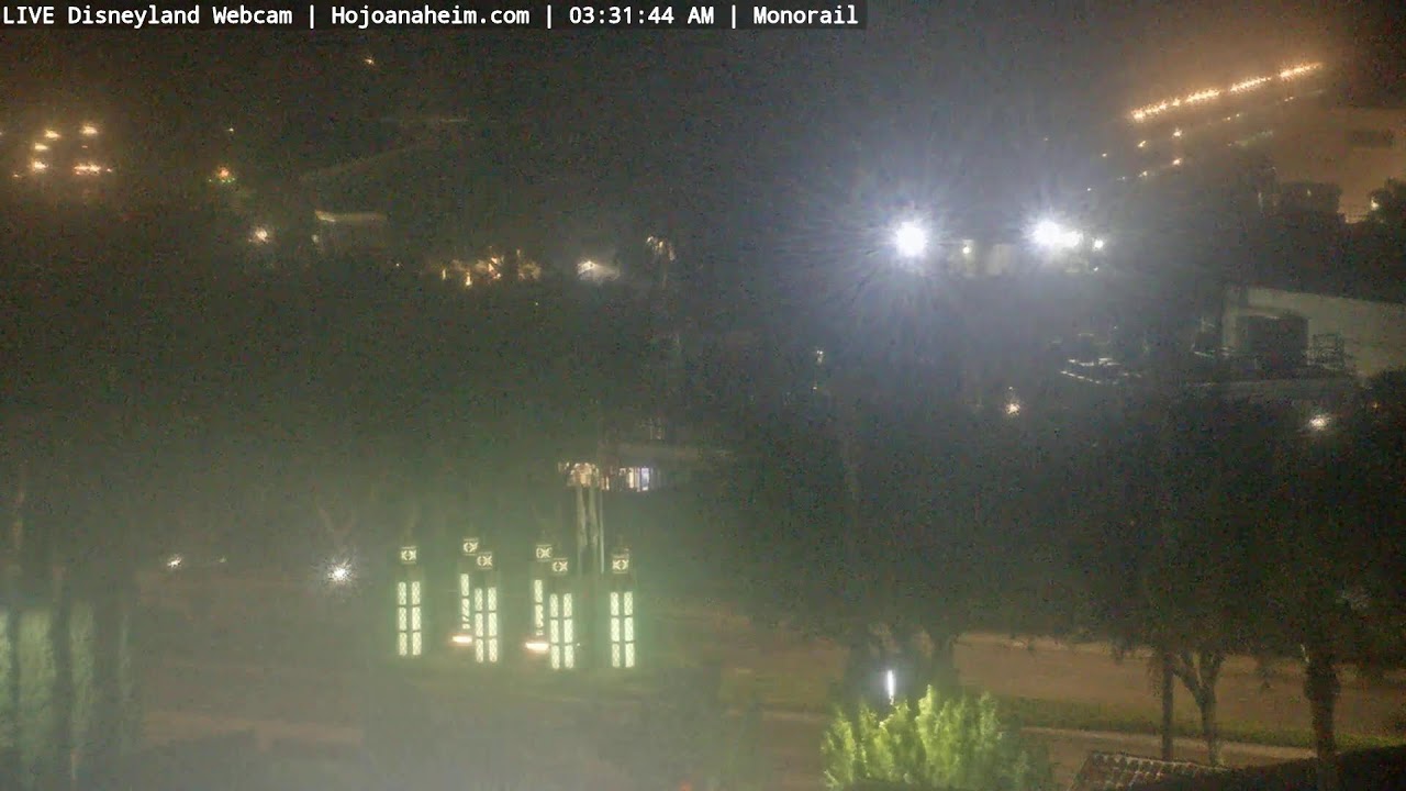 Live webcam view of Disneyland Hotel Row View