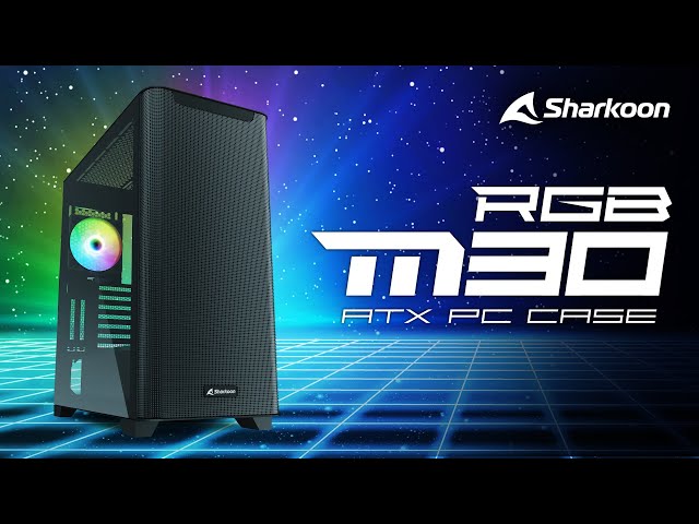 Sharkoon M30 RGB E-ATX Vidro Temperado USB 3.0 Preta video