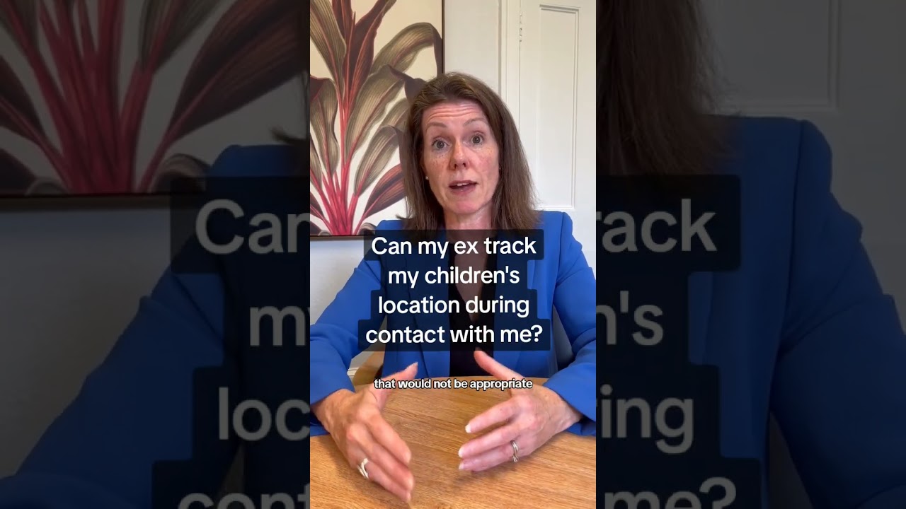 Can my ex track my children's location during contact with me?
