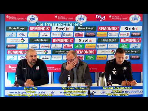 10. ST Pressekonferenz TSG Neustrelitz vs. Charlottenburger FC Hertha 06