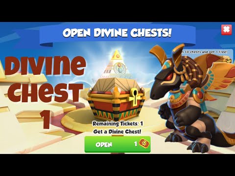 Divine chest 1 event gameplay (golden pyramid) - Dragon mania legends