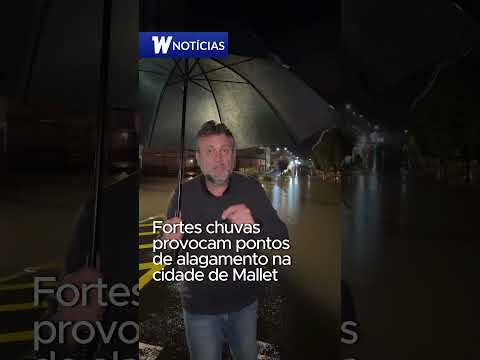 🌧️ Fortes #chuvas provocam pontos de #alagamento em #Mallet #noticias #paraná