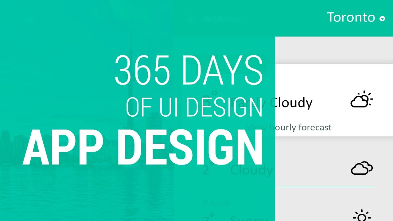 365 Days of UI design - Day 6 Weather Mobile App design