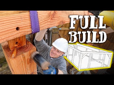 TIMBER FRAMED WORKSHOP Part 1 | Complete Project - LOGS to FRAME 🪵