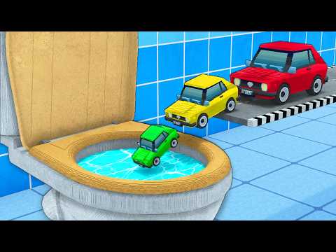 BIG & SMALL CARS vs TOILET in Teardown