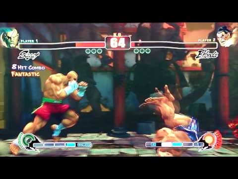 Street Fighter 4 Newegg WANFEST Online Tournament Warmup Match pt1